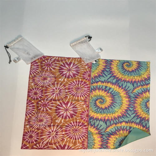 Cheap Mesh Bag Wholesale Microfiber Printed Sport Towel